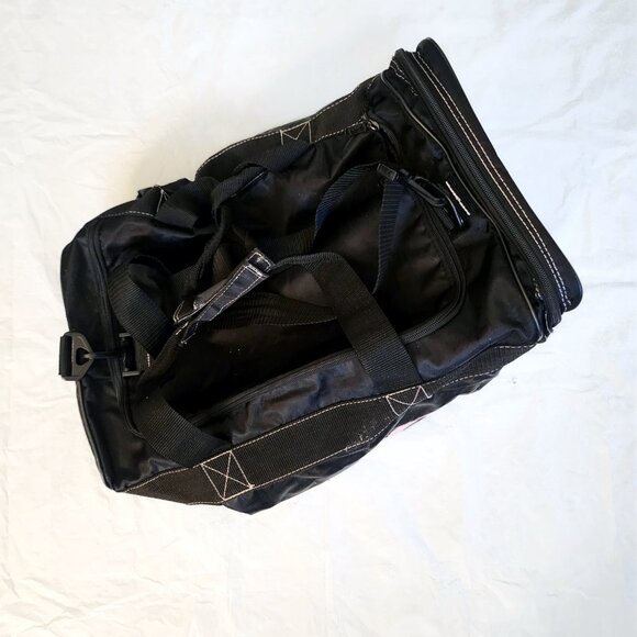 Vintage Black Adidas Duffle/Travel/Gym Bag w/ Pink Logo - Picture 3 of 6